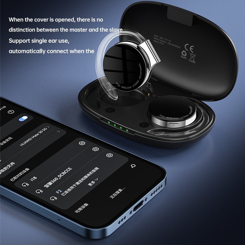 2022 wireless earbuds waterproof noise cancelling high quality tws earphone bluetooth open ear headphones with LED lightning