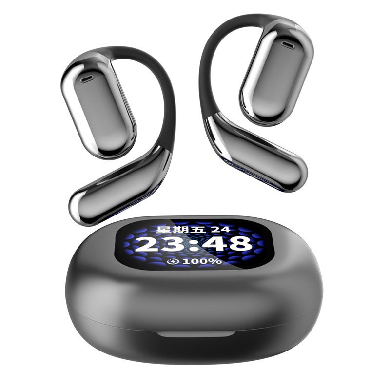 Q16 Pro Intelligent Full-color LCD OWS Touch Screen Earphone Wireless Ear-Hanging Bluetooth Hook HD Call Noise Reduction Headset