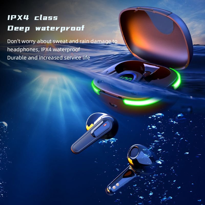 TWS Pro80 LED Breathing Light Wireless Earbuds Good Bass Sound Headset Gaming In-ear Earphone & Headphones