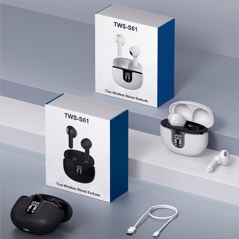 New Wireless Bluetooth Headphones Noise Reduction Conduction LCD Display IPX5 Waterproof Earphone for game BT5.3 TWS Earbuds