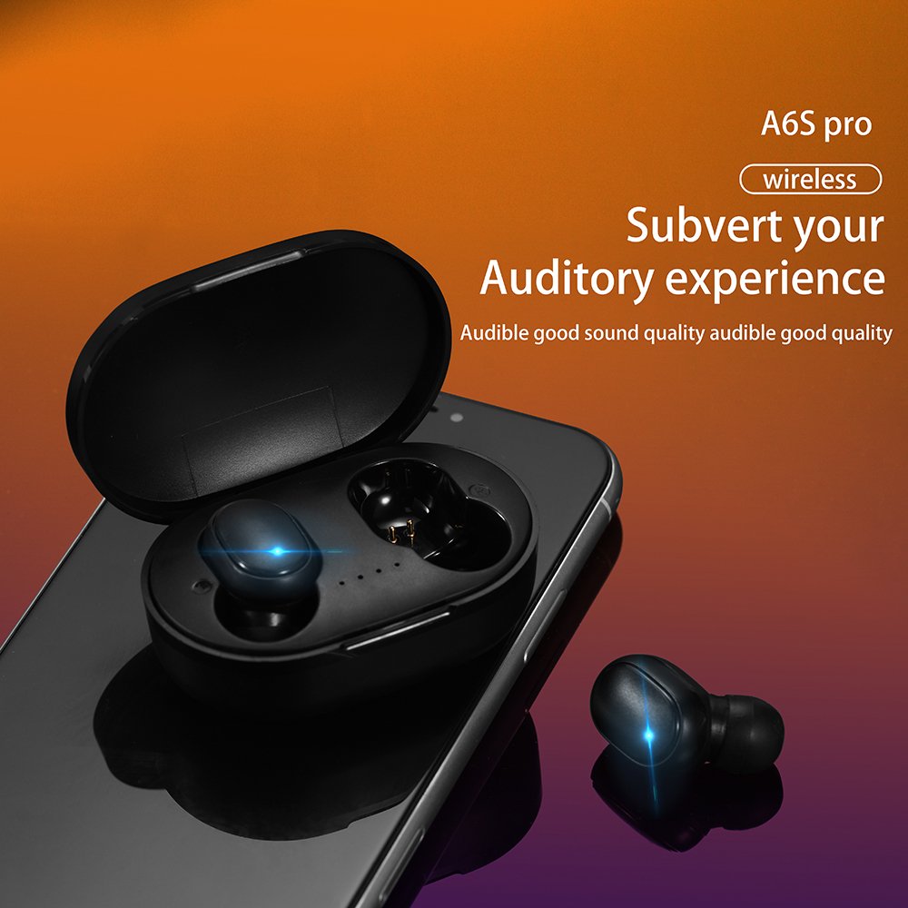 A6s Tws Earphone True Stereo In Ear Headset Wireless Headphones 5.0 Sports Earbuds Bt Wireless Headphones A6s Earphone