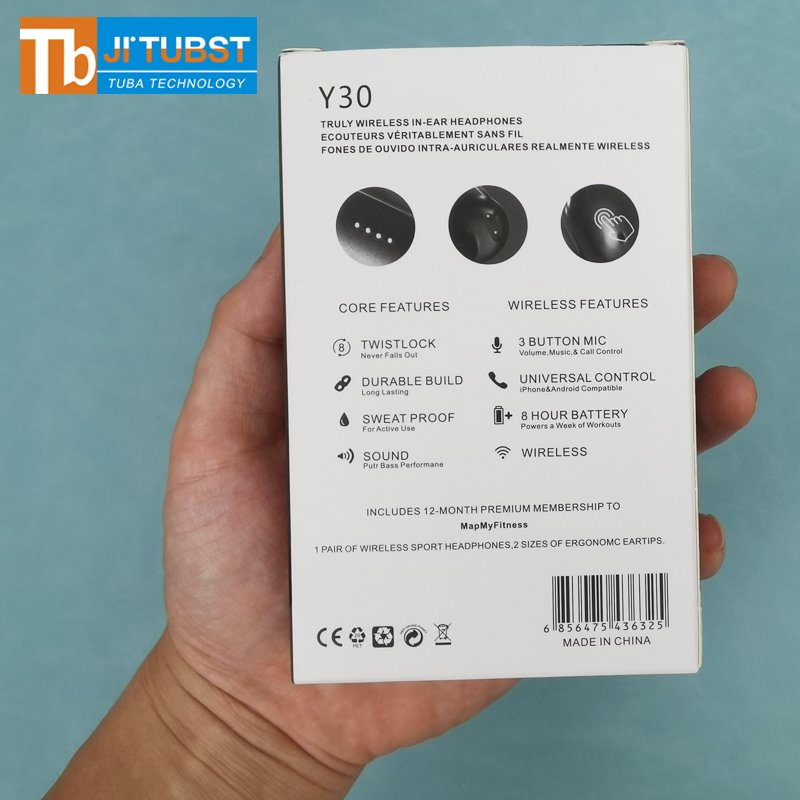 Y30 Tws Smart Touch 5.0 Running Sport Gaming Headset Wireless Earphones Stereo Headphones Mini Earbuds Y30