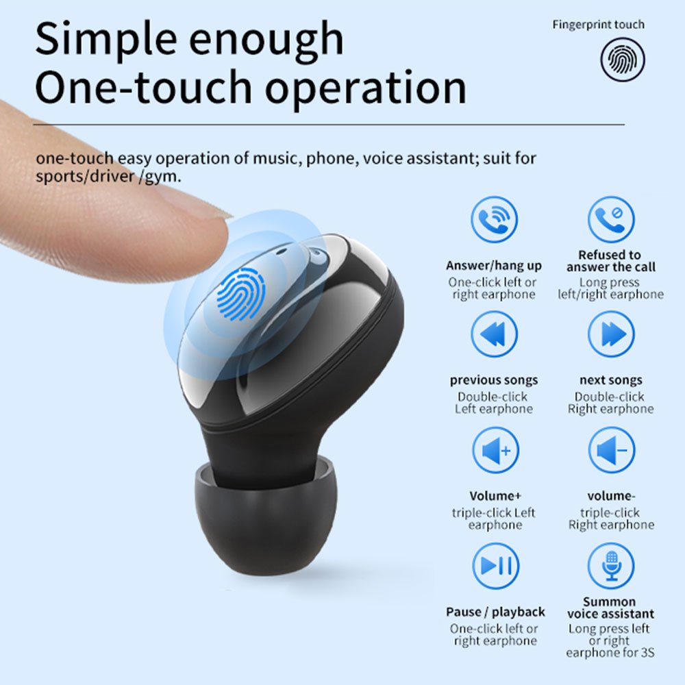 XY-30 Electroplate TWS Touch Wireless Earbuds Bluetooth 5.3 Noise Cancelling Headphones In-Ear Gaming Sports Earphones