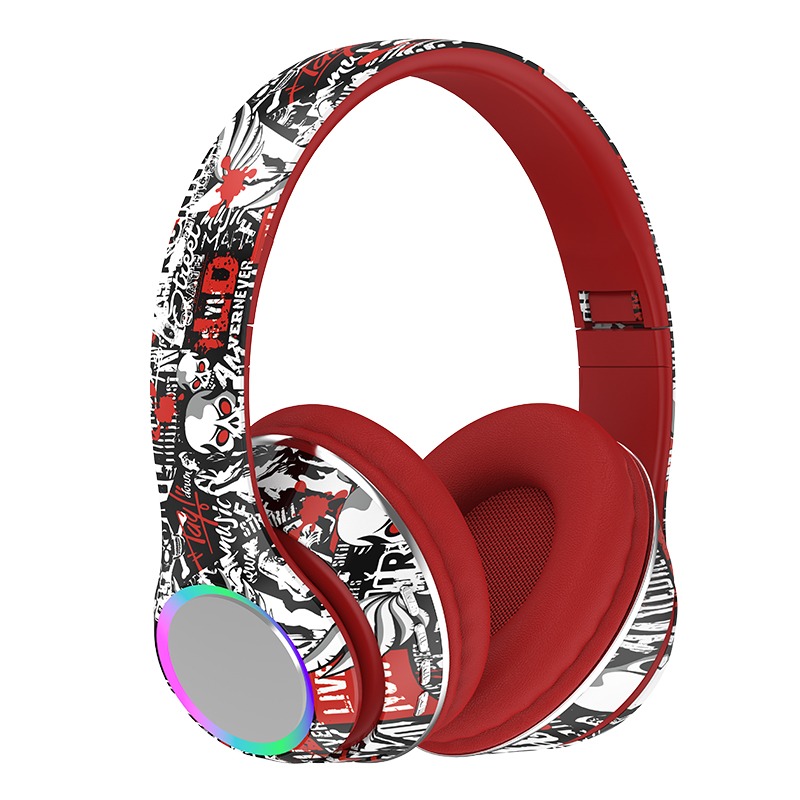 Wireless Headphones type c headset OEM P85 Gaming Headset Stereo Graffiti LED Over ear Wireless With microphone