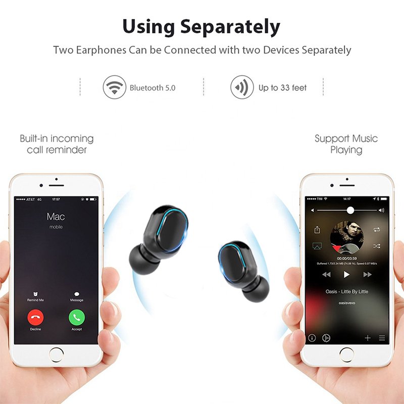 Cheap Handsfree True Stereo Waterproof Headsets Wireless Stereo Headset Earphone For IPone and Android