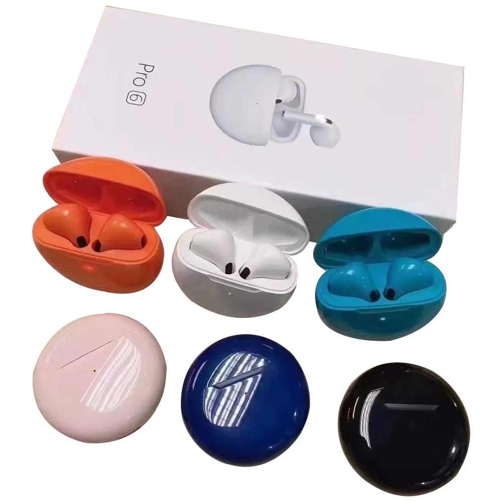 2024 Pro6 Mini TWS Wireless Earbuds High Bass In-Ear Headphones with Digital Display Battery Indicator Bluetooth V5.3