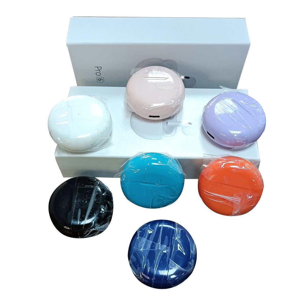 2024 Pro6 Mini TWS Wireless Earbuds High Bass In-Ear Headphones with Digital Display Battery Indicator Bluetooth V5.3