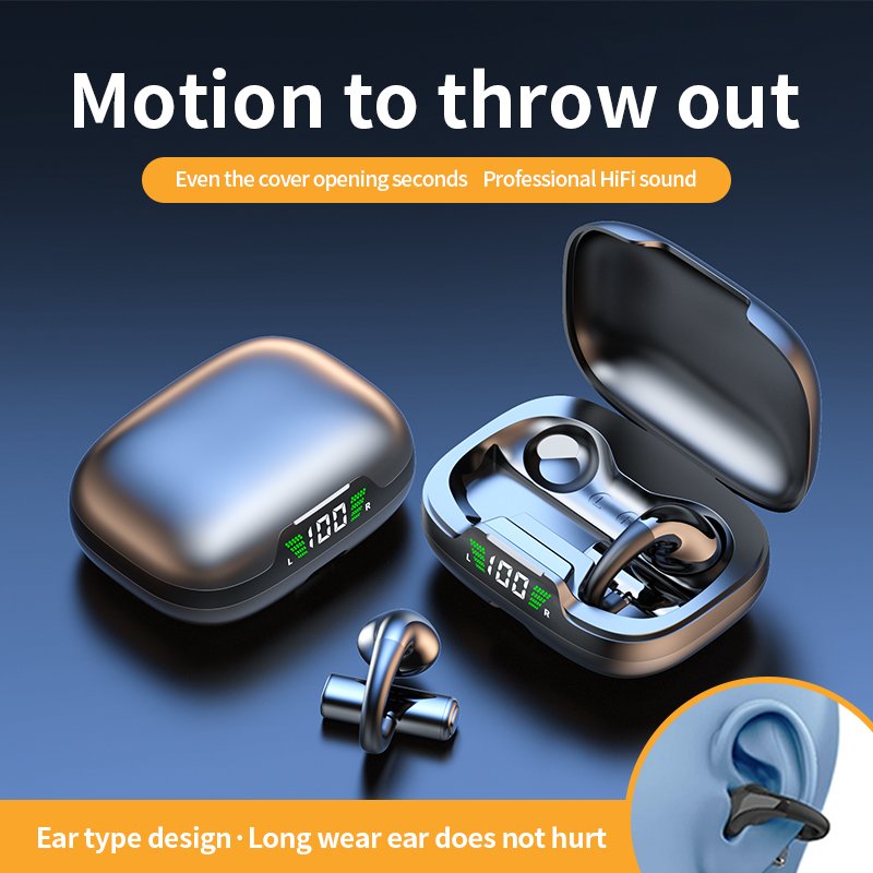 Original Handsfree JR03 TWS Headphones Noise Reduction HiFi Stereo Ear Hook Wireless Earphone Wtih LED power Display