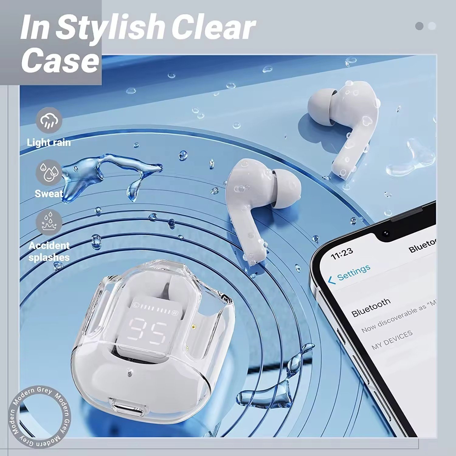 2024 New A31 TWS With LED Flashlight Function Wireless Headphone IPX5 Waterproof Earbuds Earphone A31