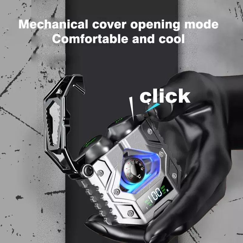 H9 TWS Earbuds ENC Noise Reduction Low Latency In-ear Gaming Heavy Metal Bass Long Standby RGB Game Earphone H9 HIFI Headphone