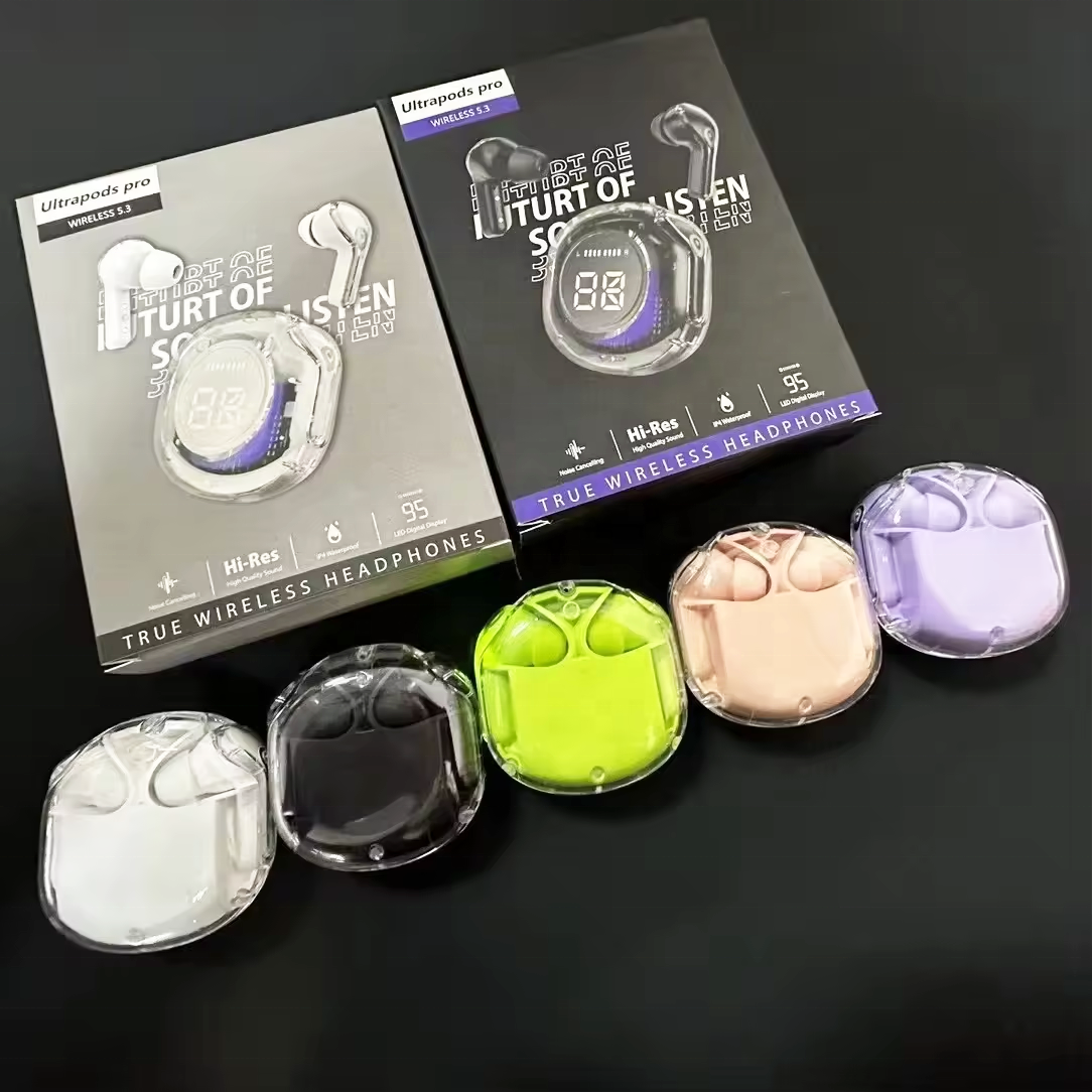 Air39 Transparent Crystal ENC Noise cancelling Earphones Headphones Auriculare inalambrico Gaming TWS Wireless Earbuds Air 39