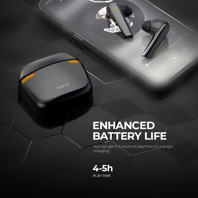 Havit TW929 PRO 13mm Driver Dual Mic ENC In-ear Sensor In-ear Detection 60ms Low Latency Gaming TWS Earbuds Wireless Earphones