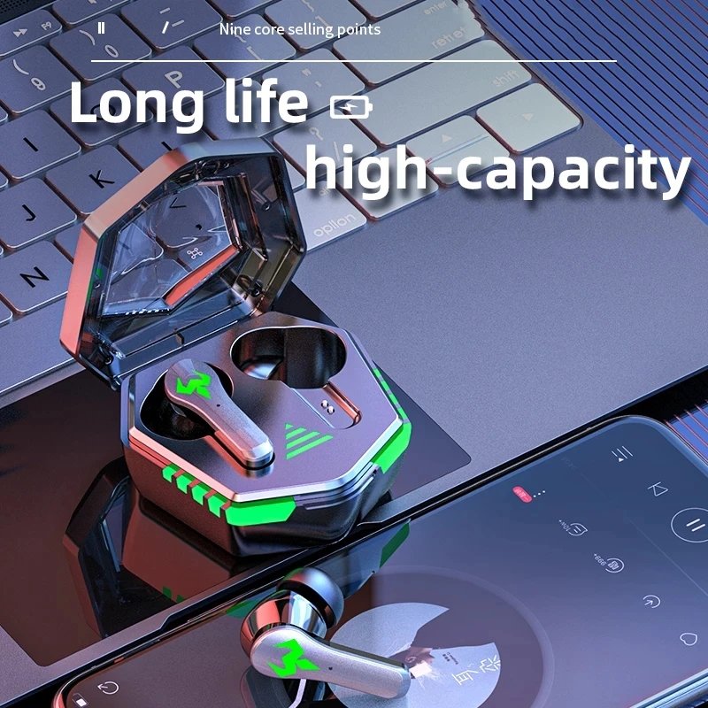 2022 N35 TWS Gaming Earphones Touch Earbuds Blue-tooth Wireless Headphones 300mAh Battery Long Standby HIFI Waterproof Headset