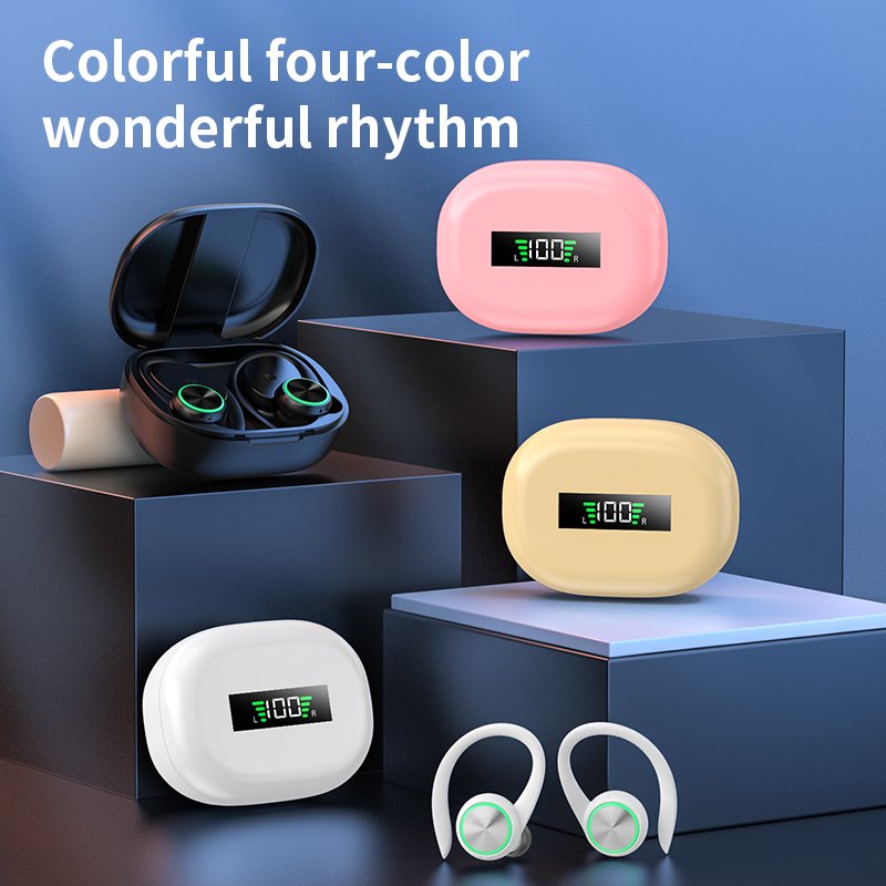 Wireless Earbud 5.3 Stereo Bass Earphones 2024 Noise Cancelling Ear Buds 40H Dual Mic Call Earb Sports Earphones Headphones