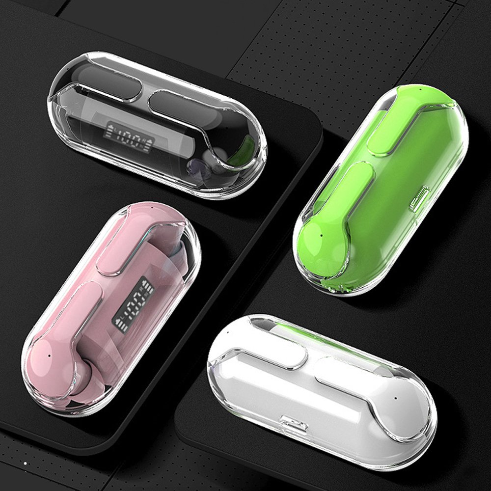 Stereo Led Display Wireless Earbuds Waterproof In Ear Headphone Earphones Headset Colorful Tws Earphone