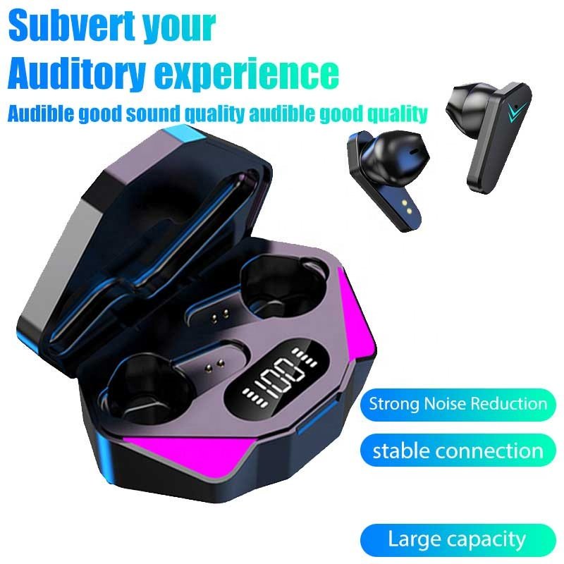 OEM Wireless Headphone X15 TWS Earphones HiFi Stereo Sport Game Earbuds with Mic Noise Reduce Gaming Earphone