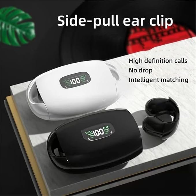 High-Definition Sound Stereo Bone Conduction Wireless Earphones Long Battery Life Side Pull Ear Clip Lightweight Apple Chipset
