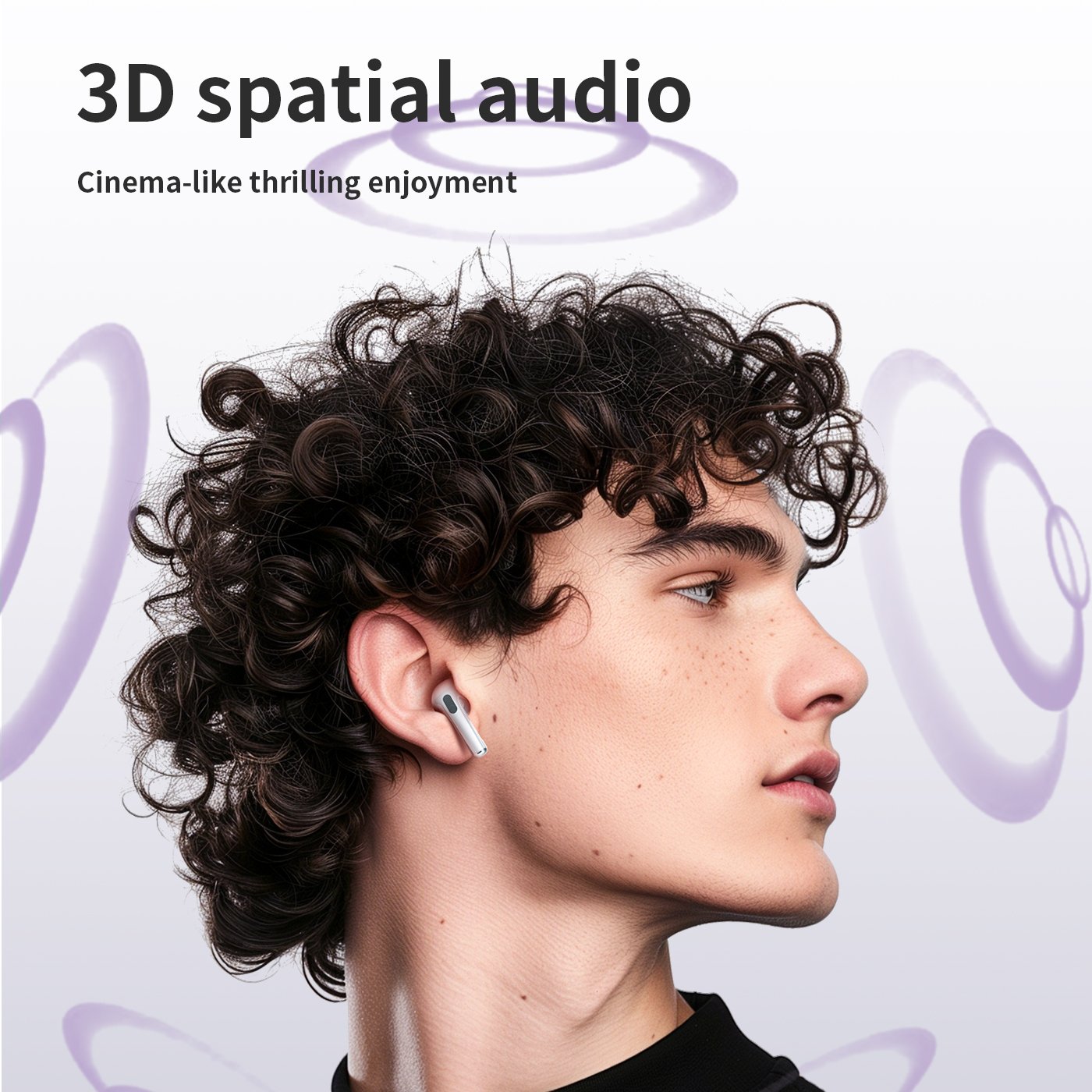 Wireless Bluetooth 5.4 TWS Earbuds Sports Earphones with Full Color LCD Intelligent Display ANC Noise Cancellation Headphones