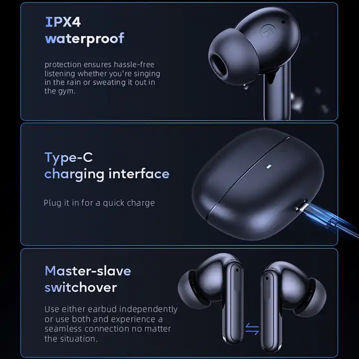 Xy-17 Noise Cancelling Tws Earphone Fast Charging Waterproof Anc Enc Gaming Earbud & In-ear Headphones