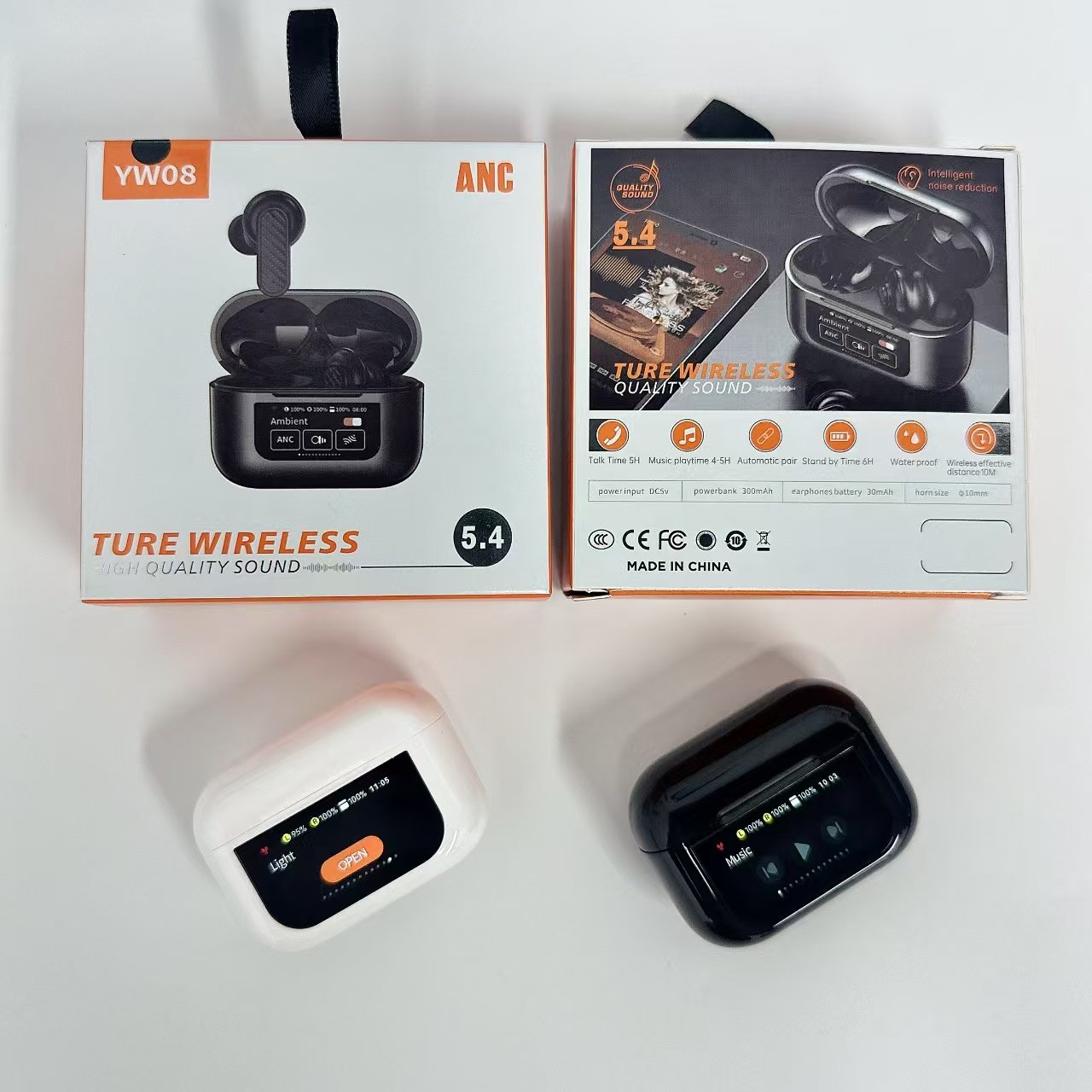 Dropshipping ANC Earbuds YW08 TWS Wireless Earphones TWS Earbuds Noise Cancelling TWS Earphones & Headphones