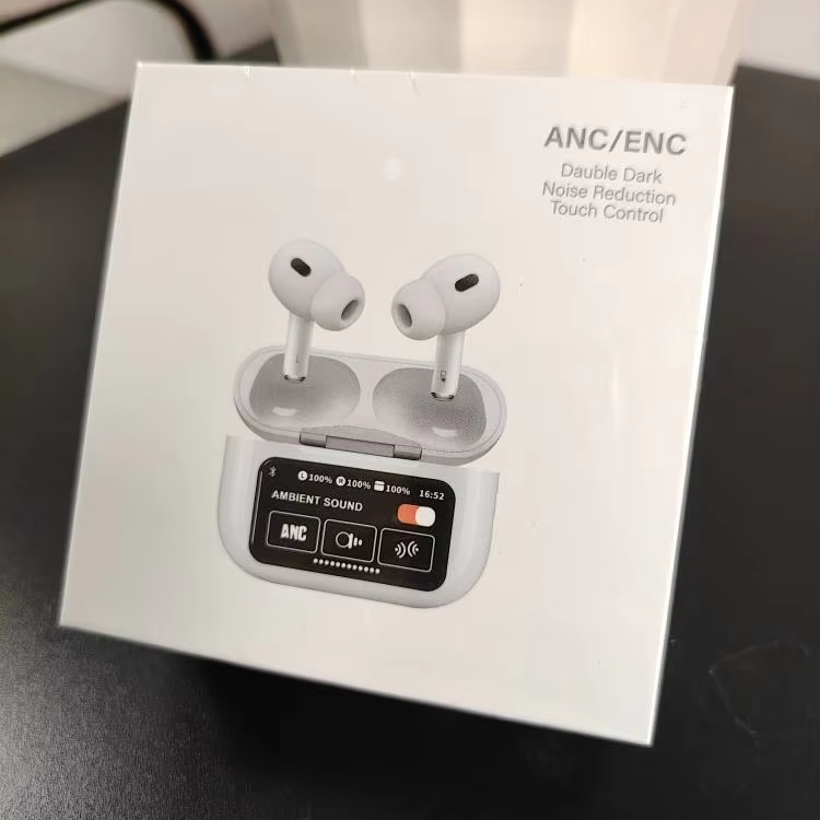 Smart Airbuds A9 pro LCD touch screen earbud ANC + ENC noise cancelling real sensor touch panel blue tooth tws earphones