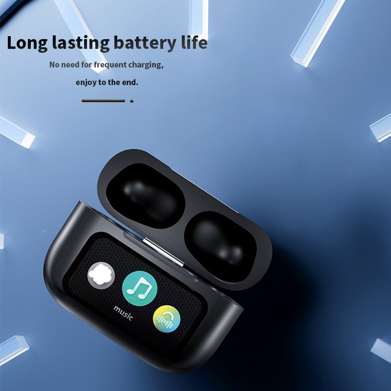 New Upgrade A9 Pro APP Wireless BT5.4 Earbuds With Touch Screen Life Waterproof ENC ANC Noise Cancelling Headphones