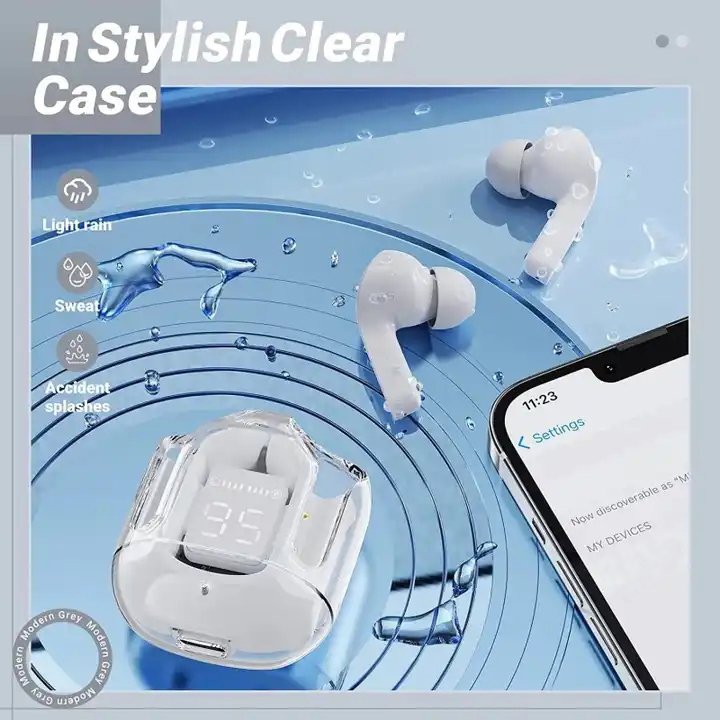 Cheapest Tws Air31 Wireless Earbuds Transparent Crystal Case Audifonos Mini Sports Earphone Air 31 Auriculares Hearing Aids