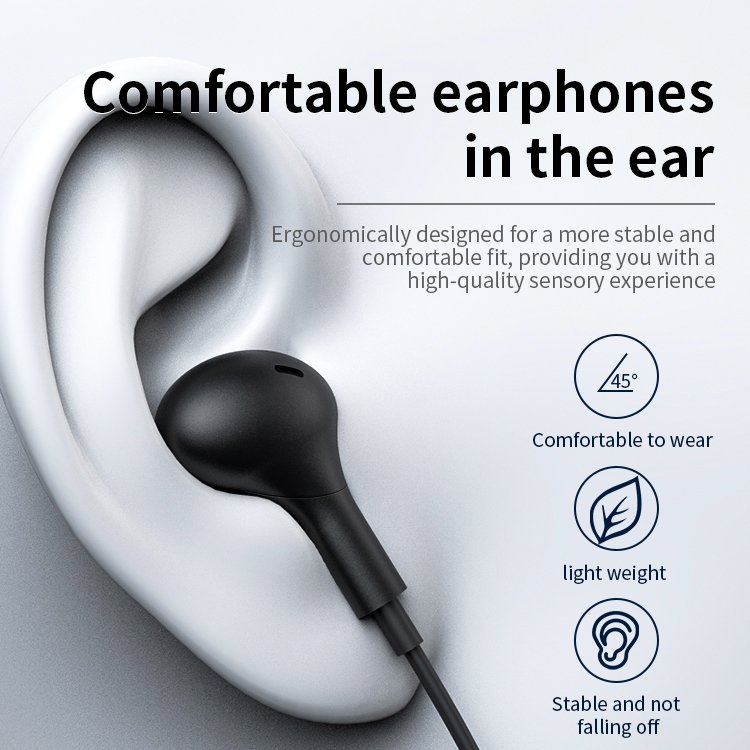New In-Ear USB Wired Headset with Microphone Noise Cancelling Gaming Magnetic Earphones Hi-Fi Wired Earbuds for PC Computer