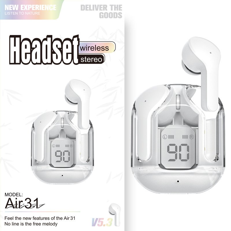 OWS Air31 TWS Wireless Earbuds In-Ear Noise Cancelling Earphones with LED Digital Display Battery Indicator
