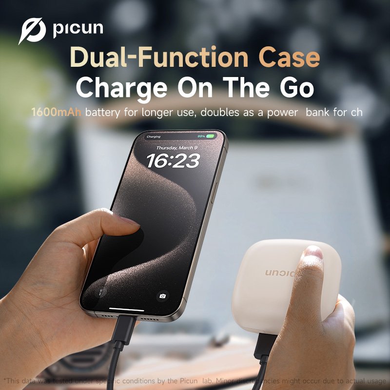 Picun A5 Ear Hook Wireless Earphone Noise Cancelling TWS Hands Free Bluetooth Headphones