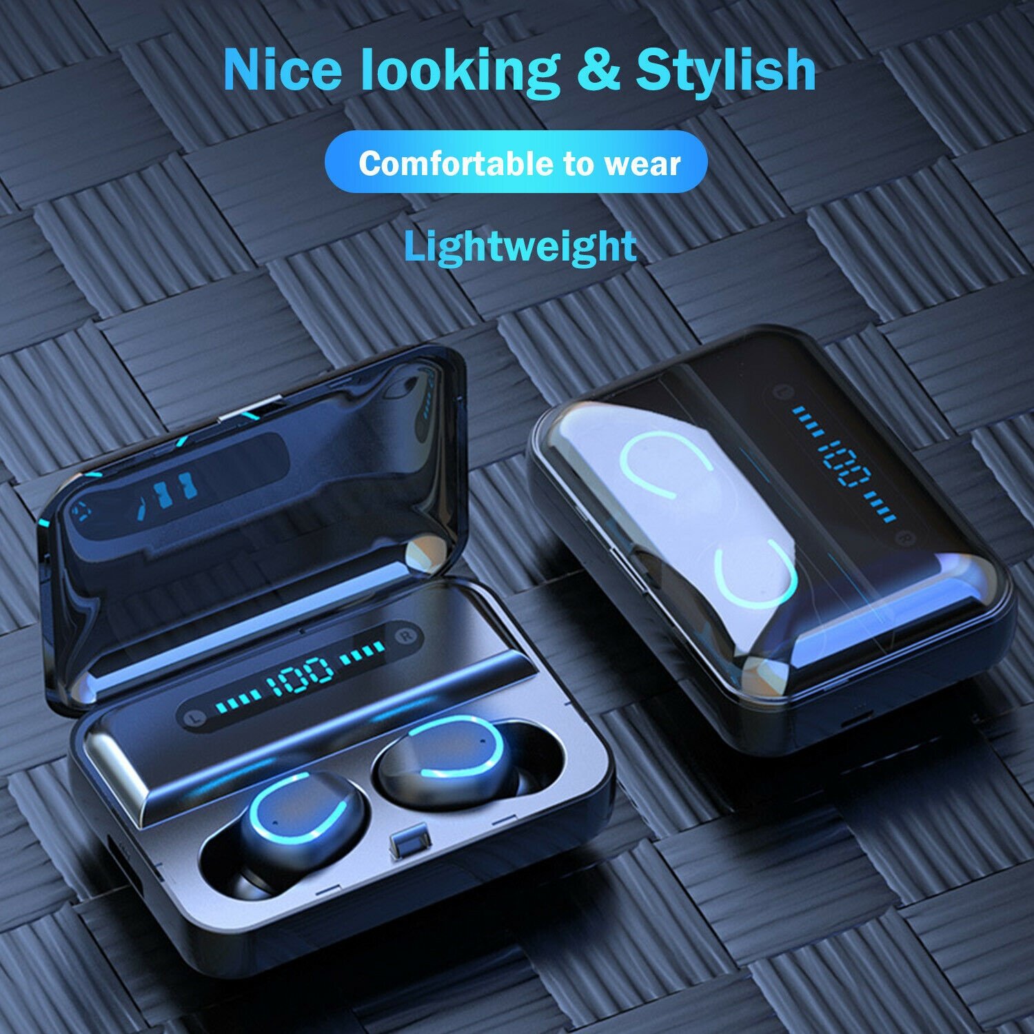 LED Display F9-36 Mini BT Headsets F9-5C Wireless Earbuds 5.0 IPX7 Waterproof Big LED Ear Phone TWS Earphones F9-5