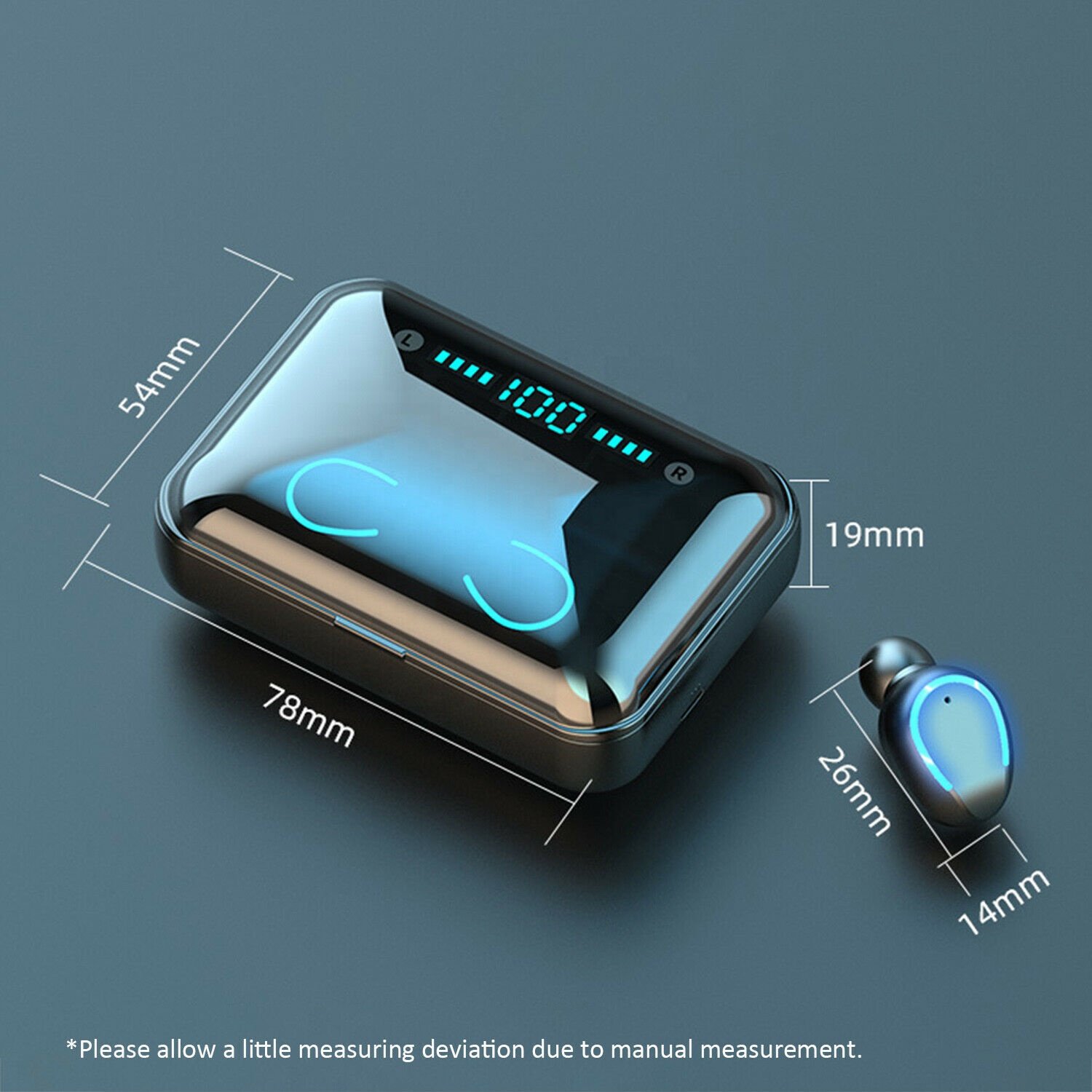 LED Display F9-36 Mini BT Headsets F9-5C Wireless Earbuds 5.0 IPX7 Waterproof Big LED Ear Phone TWS Earphones F9-5