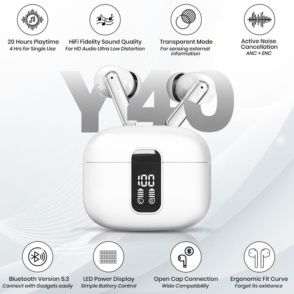 True Wireless Earbuds ENC Noise Canceling TWS Earphone HIFI Stereo Sport Gaming Earphone 350mAh Low Latency