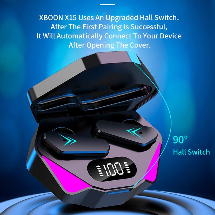 TWS Earphone Headphones Gaming Headset Sport Waterproof True Wireless Earbuds