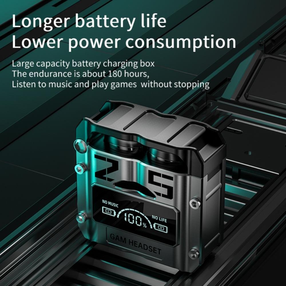 New Game Tws M25 Bt 5.2 Low Latency Earphone 8D HiFi Led Light Touch Wireless Headsets In-ear Gaming Earbuds