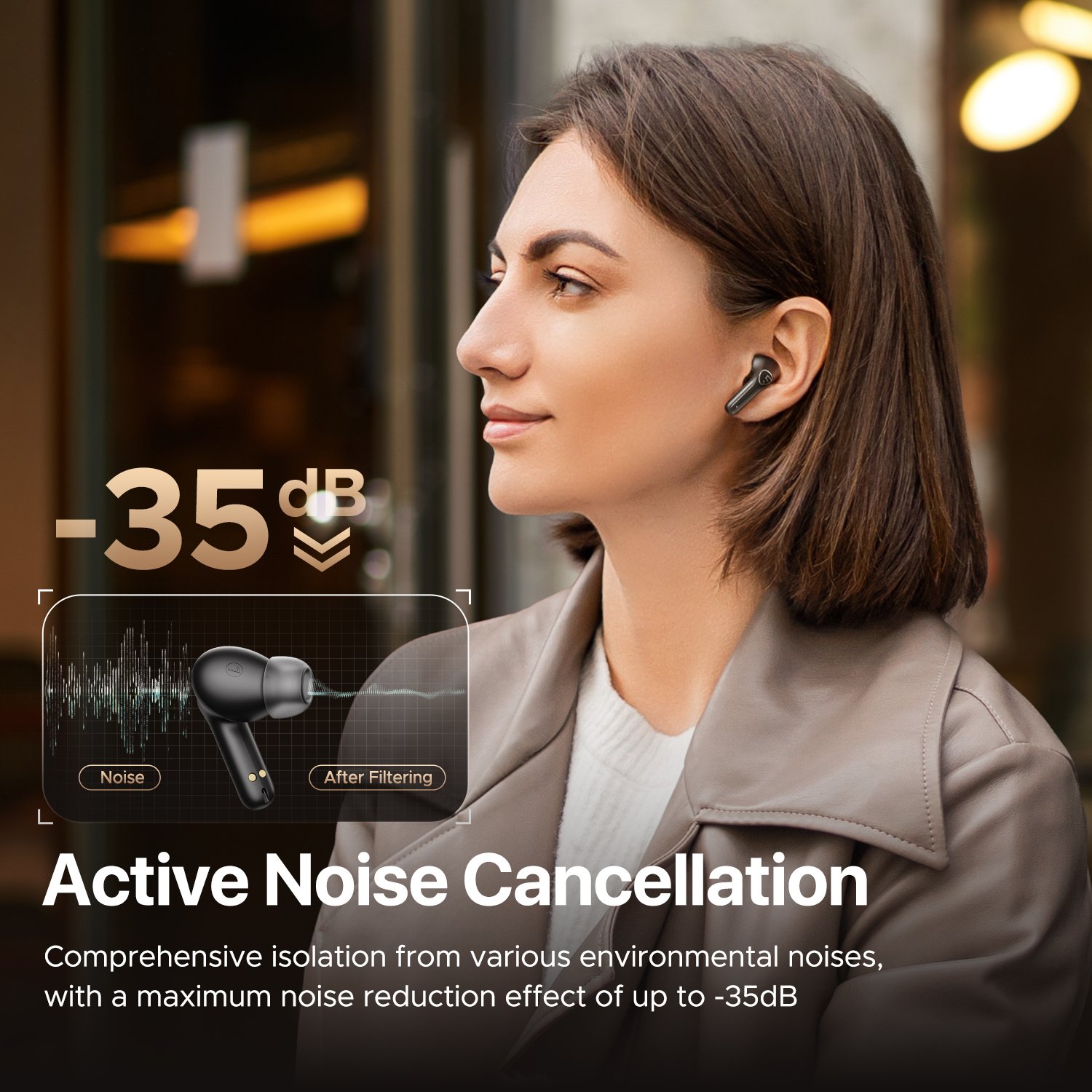 2024 SOUNDPEATS Newest T3 Pro wireless Earphones BT5.4 with ANC noise cancellation Hot seller In-ear TWS Earbuds