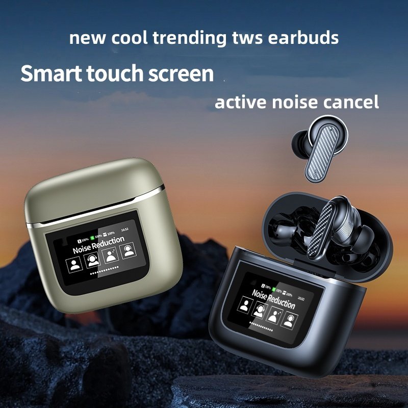 2024 trending full touch screen Noise Cancelling TWS Earphones and Headphones hifi in ear earbuds for tablet cellphone