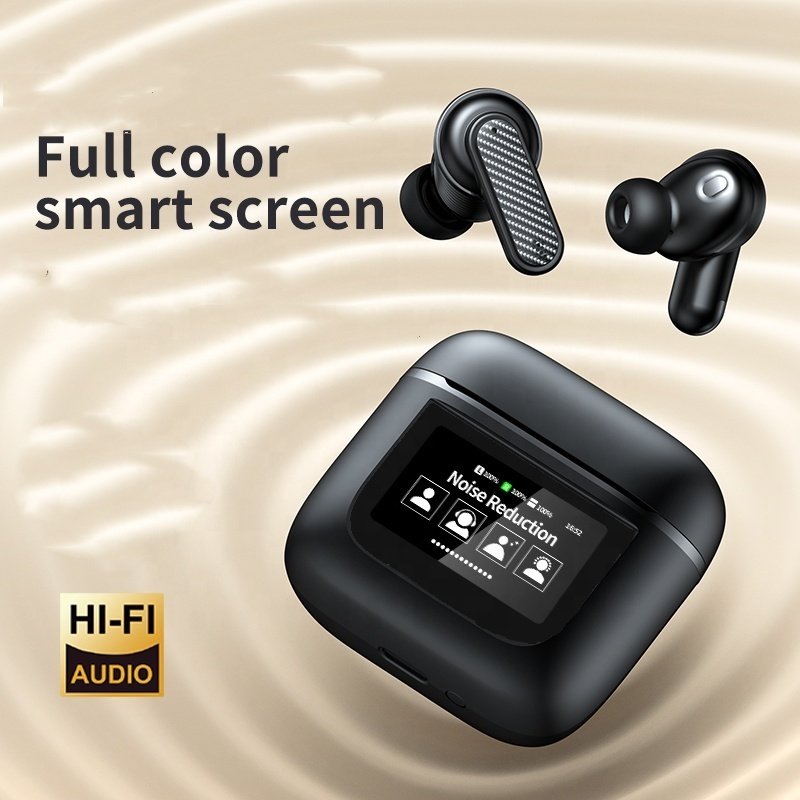 2024 trending full touch screen Noise Cancelling TWS Earphones and Headphones hifi in ear earbuds for tablet cellphone