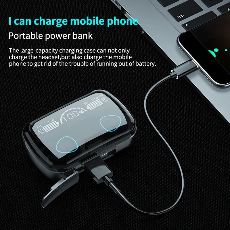 Popular M10 Earbuds TWS 9D BT5.3 Earphone Touch Control Wireless Earphones Stereo Bass Headphone LED Digital Display Earbuds