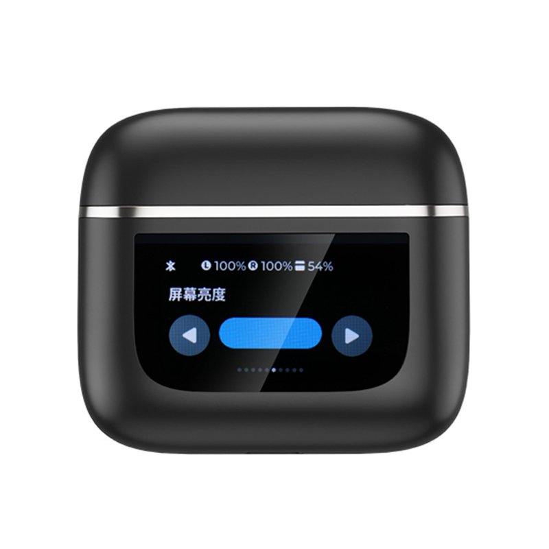 New Arrived LCD Color Touch Screen Wireless Earbuds Active Noise Canceling TWS earphone BT Headset wireless earbuds