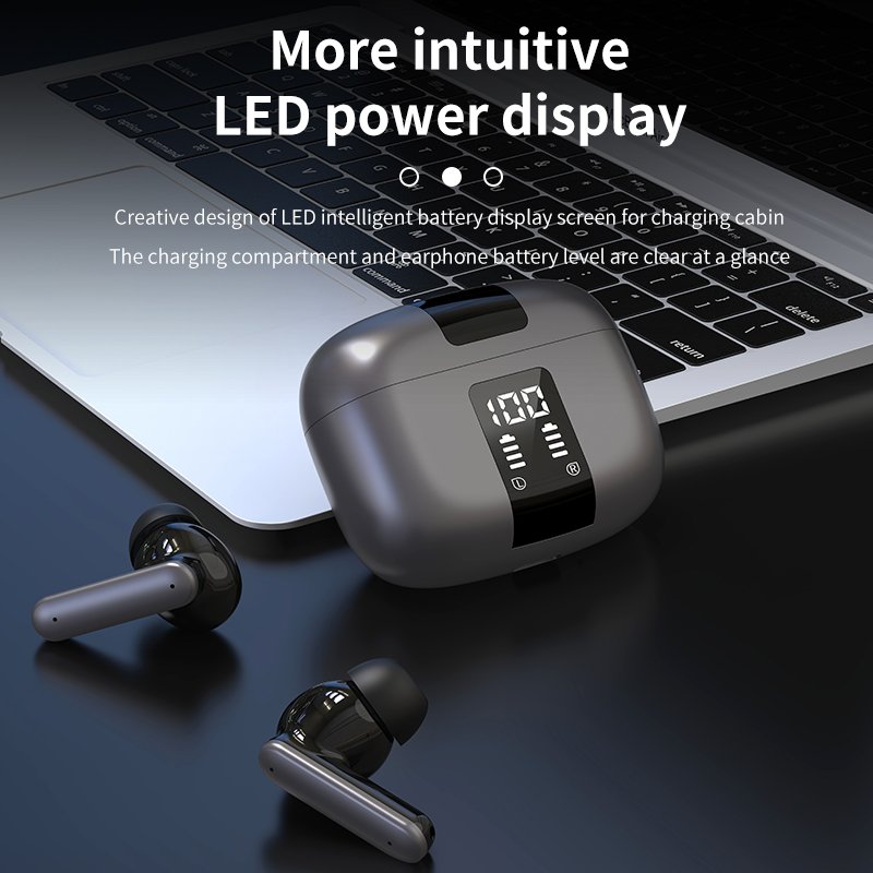 Hot Wholesale Touch Control Dual Mic ENC Noise Cancelling TWS Earphone In Ear Digital Battery Display Wireless Earbuds