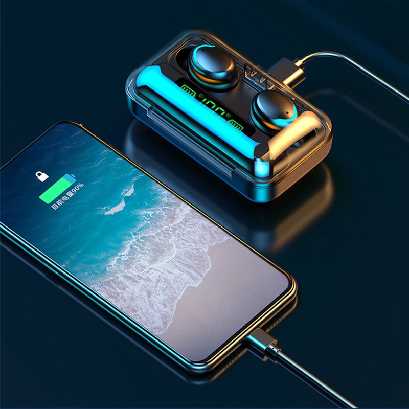 XBOON F9-5 Audifonos F9 Earphone 9D Hifi Stereo LED Display Waterproof In Ear Headphone New 5.0 TWS F9 Wireless Earbuds