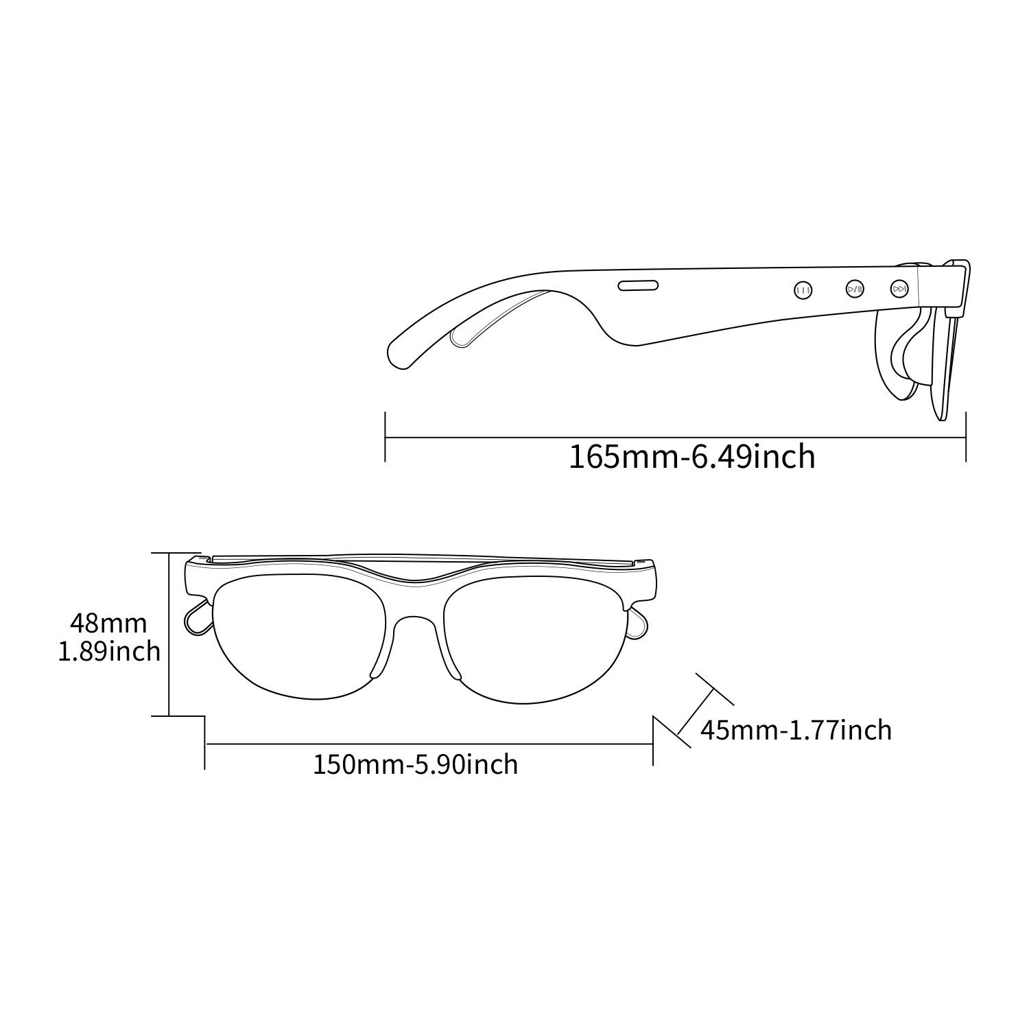 2024 Explosive Smart Audio BT5.3 XG88PRO Glasses Noise Cancelling TWS Earphones & Headphones