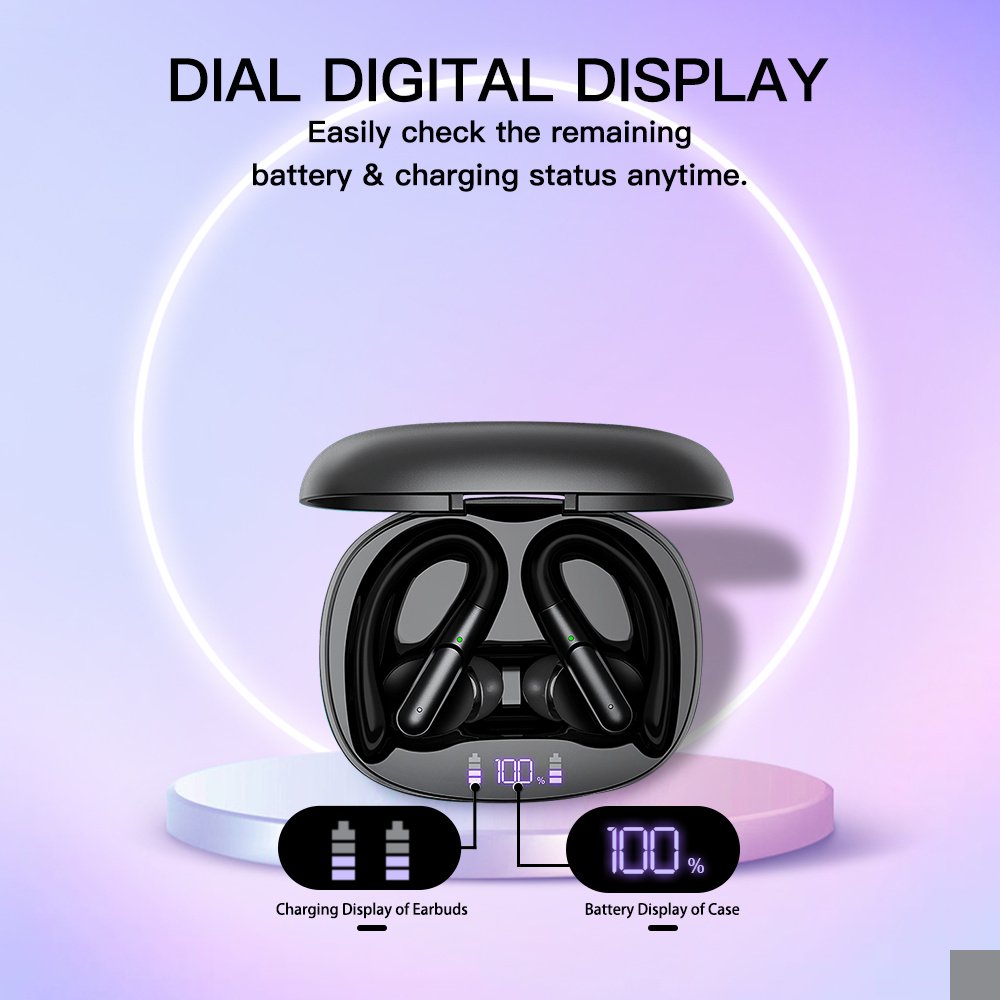Kinlan Factory Outlet Gaming True Wireless Earbuds Detachable Ear Hook Headphones TWS Headsets Waterproof Bluetooth Earphones