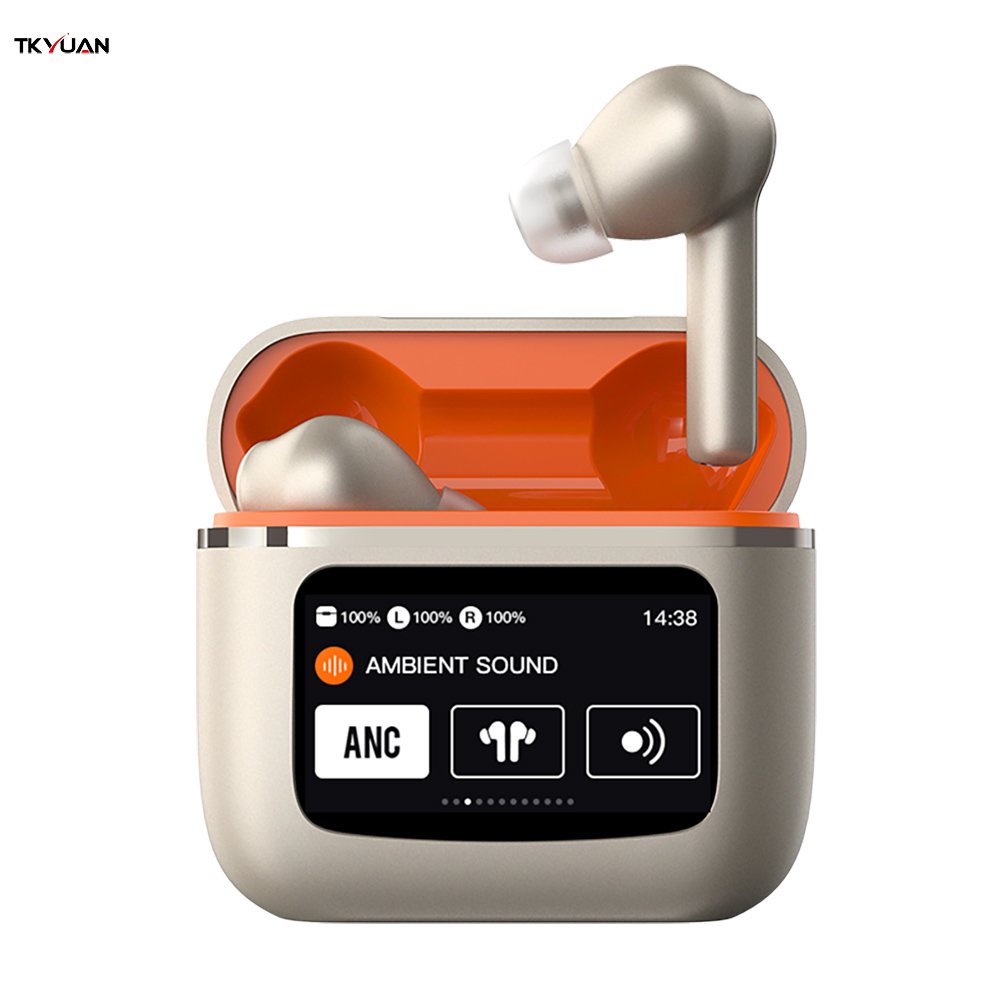 2024 LED Touch Screen TWS On-Ear Wireless Blue Tooth Headset Call Business Headset Noise Cancelling Tws Earphones & Headphones