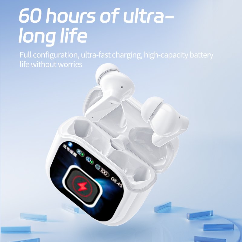 JM19 Touch Screen Earbuds ANC Active Noise Reduction Earphones with Search Earphones and Remote Control Camera Function