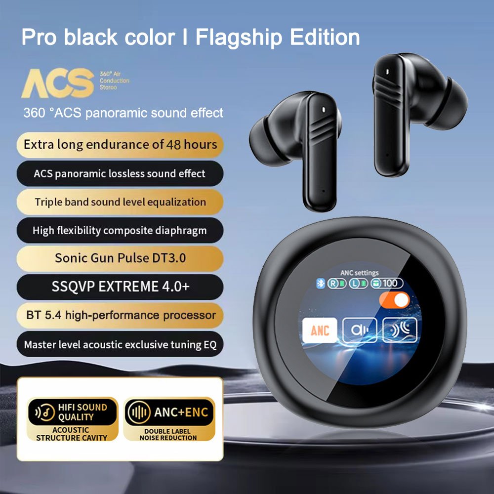 New LX30 tws earbuds ANC active noise cancelling in-ear earbuds earphones LED touch screen HiFi Stereo Sports wireless earphones