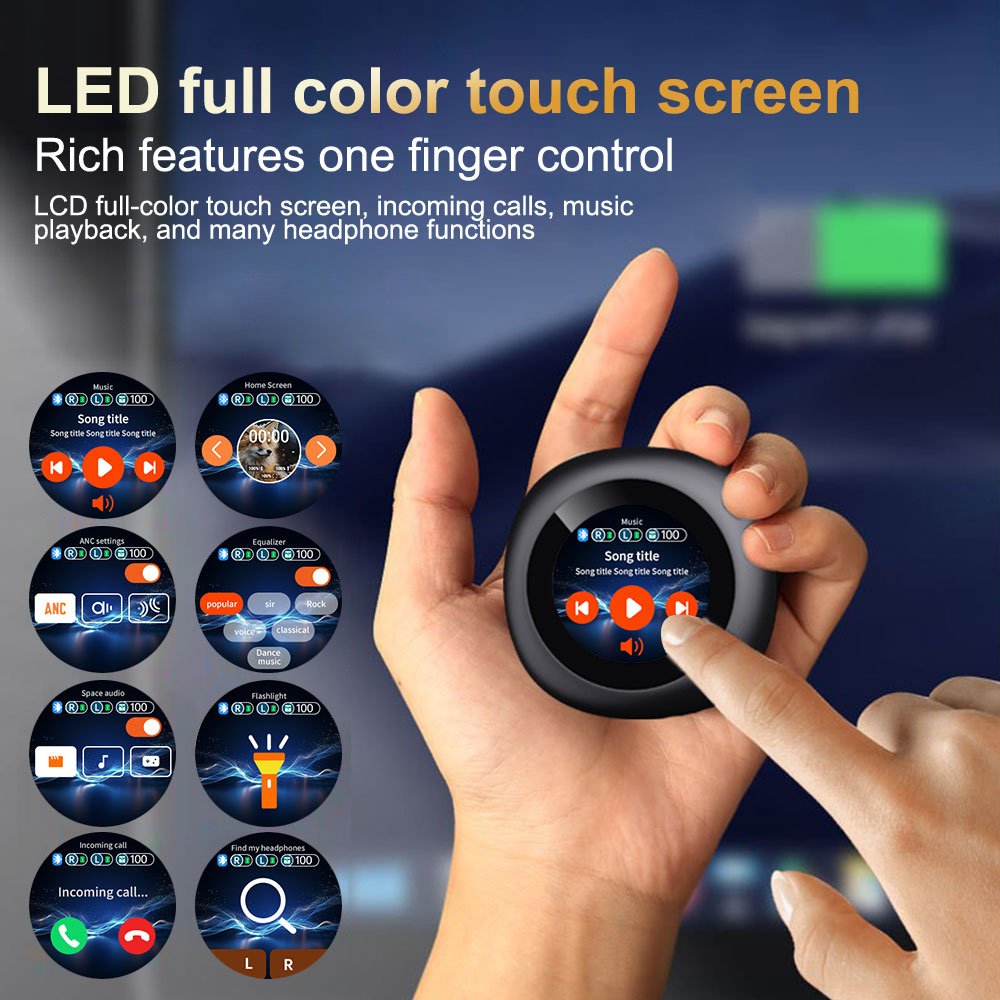 New LX30 tws earbuds ANC active noise cancelling in-ear earbuds earphones LED touch screen HiFi Stereo Sports wireless earphones