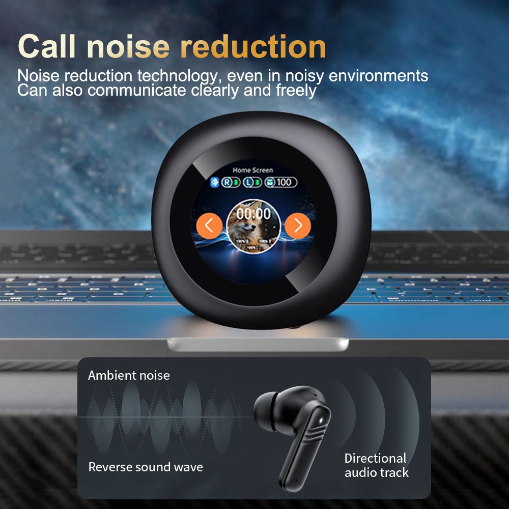 New LX30 tws earbuds ANC active noise cancelling in-ear earbuds earphones LED touch screen HiFi Stereo Sports wireless earphones