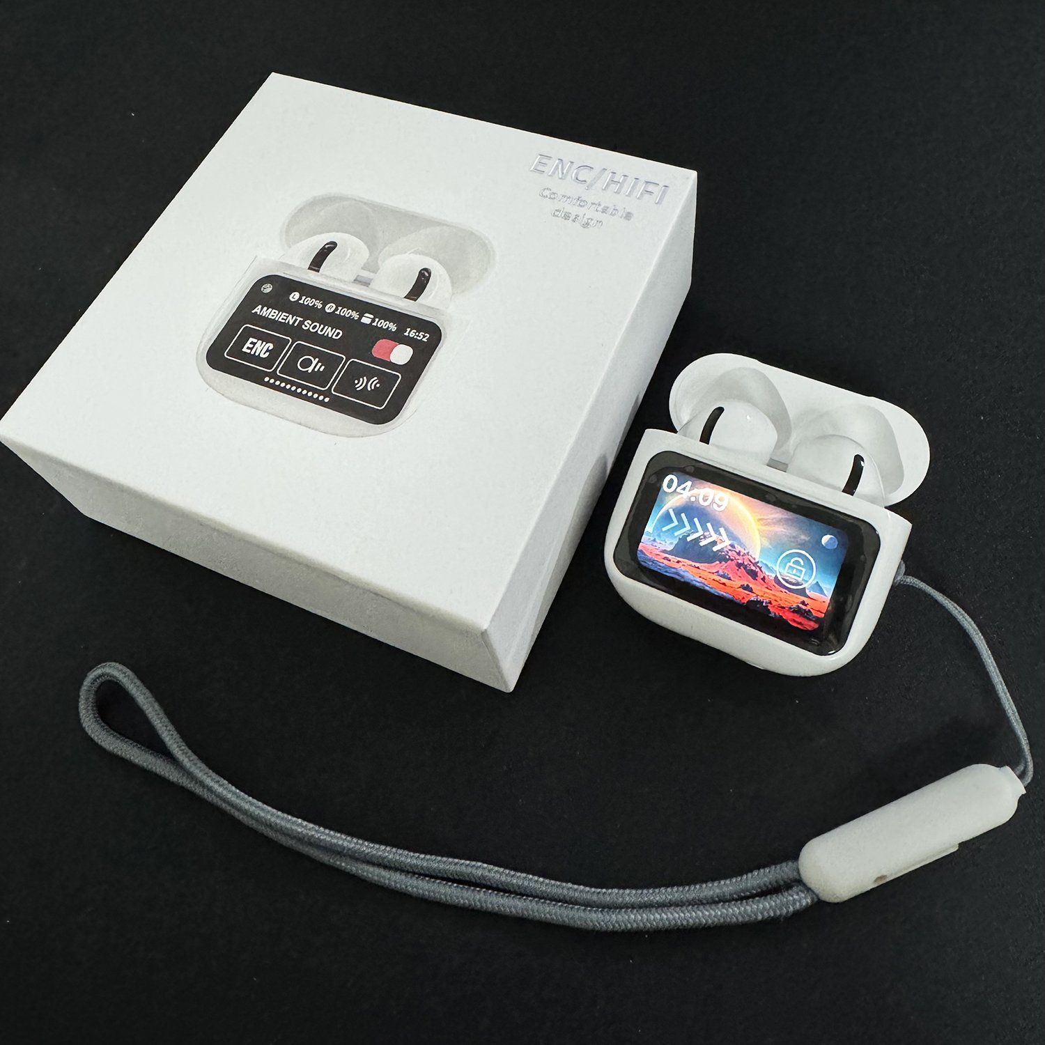 A11PRO ANC ENC TWS BT v5.4 Headphones Active Noise cancelling in-ear Earphones Wireless Earbuds A11 Pro with Touch Screen